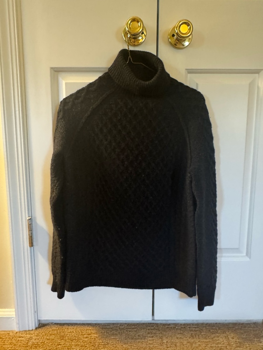 Vince Charcoal Cable-Texture Turtleneck Sweater